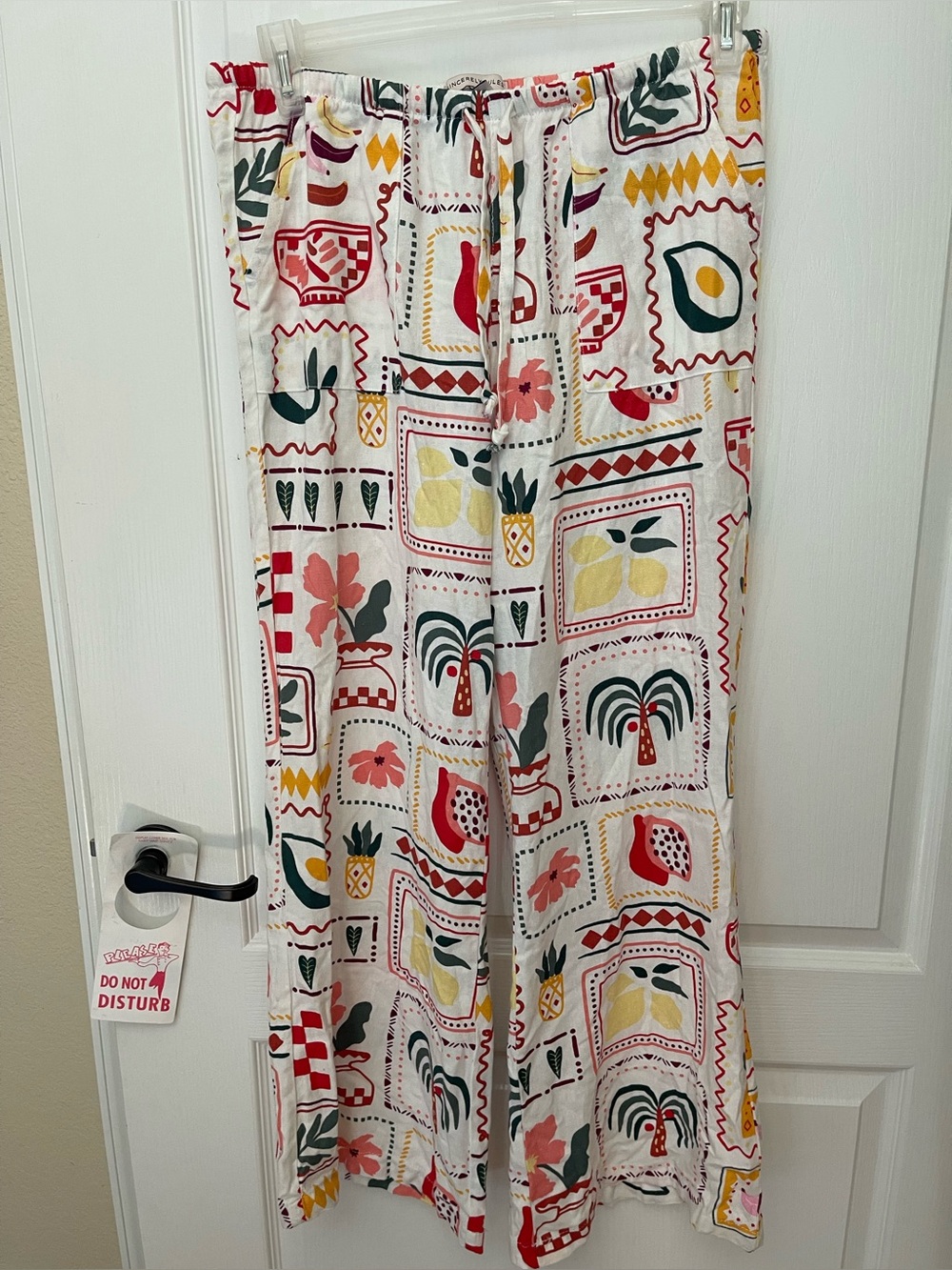 Sincerely Jules Sz L  Wide Leg Colorful Comfortable Travel Vacation Pant